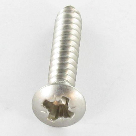 1 x Blechschraube Edelstahl A2 Flacher Senkkopf Pozi 4,8 x 19