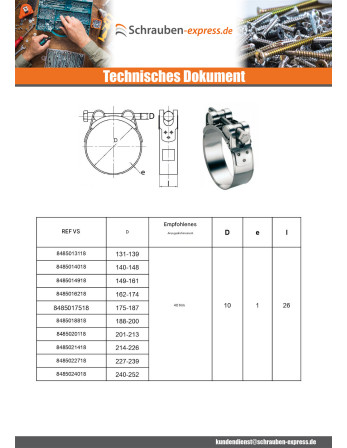 1 x Gelenkbolzenschelle für dicke und...