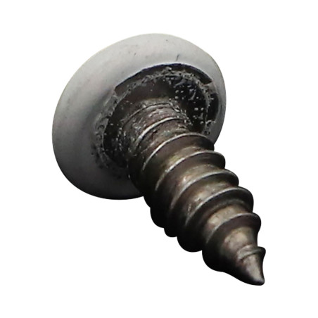 1 x Blechschraube breitem gewölbtem kopf 4,2 x 13 Edelstahl A2 T20 RAL9010 reinweiß