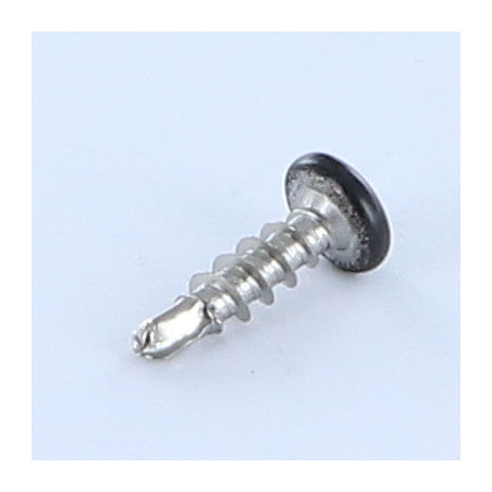 1 x Selbstbohrende Schrauben Zylindrischer Flachkopf Pozi FADEN AGLO 5x18 Edelstahl A2 RAL9005 tiefschwarz