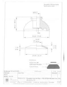 Scheibe mit EPDM Neopren-Dichtung Edelstahl A4 LAQ... 2