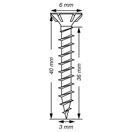 1 x Spax T-STAR MEHR Senkkopfschraube T10 Edelstahl A2 3x40 Gesamtgewinde Mikroschrauben