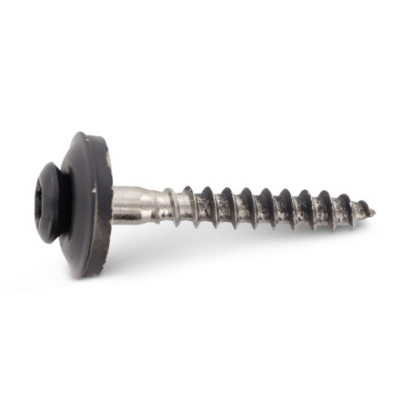 1 x Holzschrauben Flacher Senkkopf T20 Edelstahl A2 RAL7016 anthrazitgrau 4,5 x 100RD.EPDM