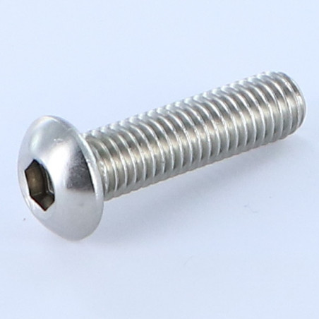 1 x Metallschrauben Flachrundschraube mit Innensechskant M8X50 Gesamtgewinde Schraubenschlüssel 5 Edelstahl A4