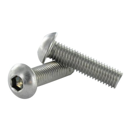 1 x Metallschrauben Edelstahl A2 Flachrundschraube mit Innensechskant M8x20 Gesamtgewinde Schraubenschlüssel 5