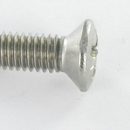 1 x Metallschrauben Edelstahl A2 Flacher Senkkopf Pozi M6X40