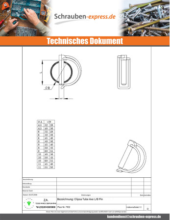 1 x Klappstecker 6x32 Für Tube Dichromat