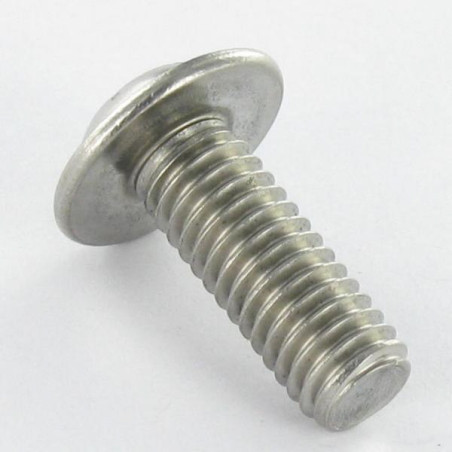 1 x Metallschrauben Flachkopf Kreuzschlitz mit Flansch T25 M5X8 Gesamtgewinde Edelstahl A2