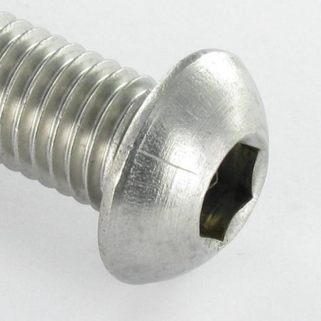 1 x Metallschrauben Edelstahl A2 Flachrundschraube mit Innensechskant M10x14 Gesamtgewinde Schraubenschlüssel 6