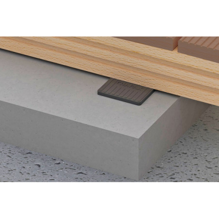 1 x Los von 90 Balkenschutzpolster 100x100x2 EPDM