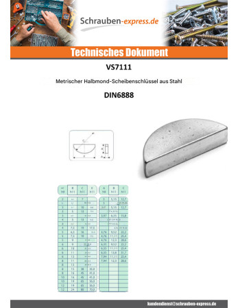 1 x Passfeder halbrund Rohstahl 7x10 Länge 25