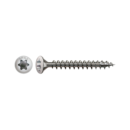 1 x Spax Holzschraube Flacher Senkkopf T-STAR T10 3x25 Gesamtgewinde Edelstahl A2 Mikroschrauben