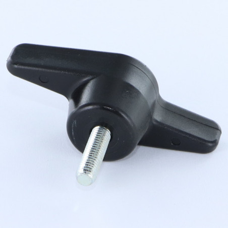 1 x Kreuzgriff schwarzes Nylon MÄNNLICH M10x25