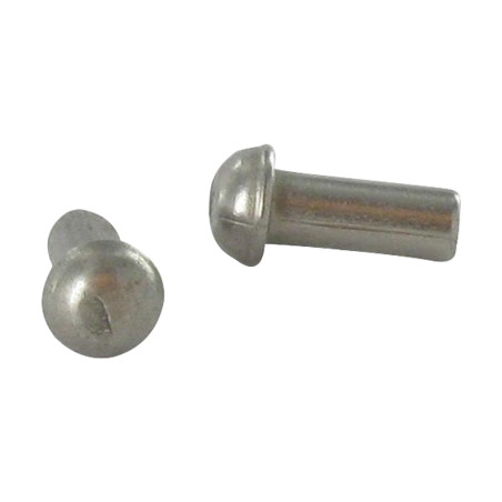1 x Vollniet Rundkopf Edelstahl A2 2,5 x 8