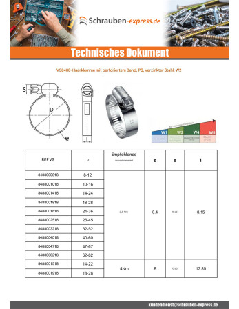 1 x Schlauchschelle perforiertes Band 13...