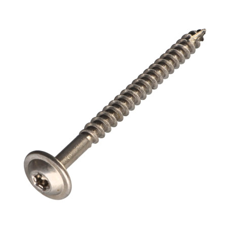 1 x Spanplattenschrauben Edelstahl A2 8x110 Mit Gewinde 80 T40 Kopf-Durchmesser 20