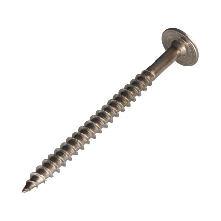 1 x Spanplattenschrauben Edelstahl A2 8x110 Mit Gewinde 80 T40 Kopf-Durchmesser 20