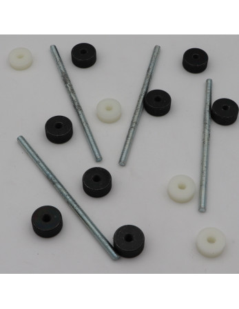1 x KIT Gewinde M6x130 Verzinkt Mit Muttern