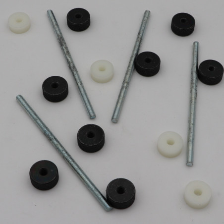 1 x KIT Gewinde M6x130 Verzinkt Mit Muttern