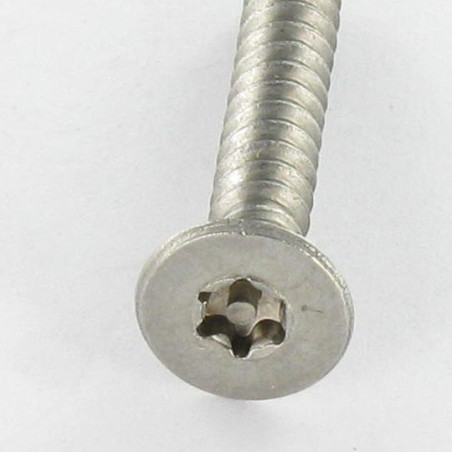 1 x Blechschraube Sichere Edelstahl A2 Senkkopfschraube T15 mit Zapfen 3,5 x 16