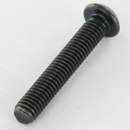 1 x Metallschrauben Edelstahl A2 Schwarz Flachrundschraube mit Innensechskant M6x20 Schraubenschlüssel 4 Gesamtgewinde