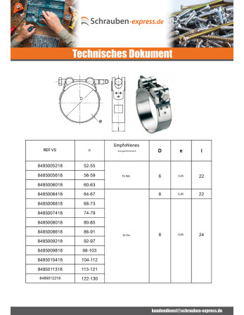 1 x Gelenkbolzenschelle für dicke und...