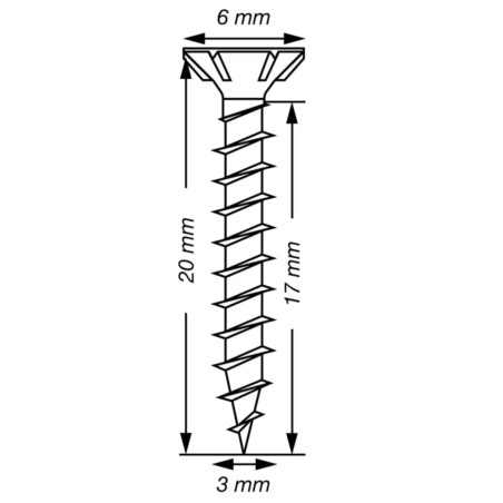 1 x Spax T-STAR MEHR Senkkopfschraube T10 Edelstahl A2 3x20 Gesamtgewinde Mikroschrauben