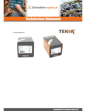 1 x Terrassenschrauben TEKOR Doppelgewinde...