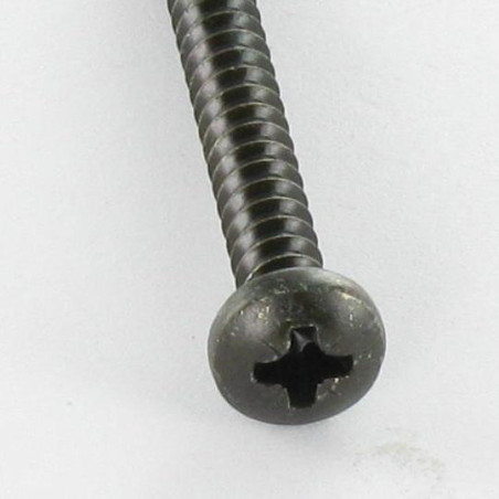 1 x Blechschraube Edelstahl A2 breitem gewölbtem kopf Pozi 4,8 x 25 Schwarz