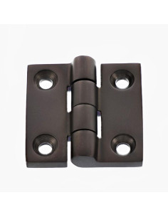 Scharnier Viereckig 50x50 Edelstahl A4 Schwarz