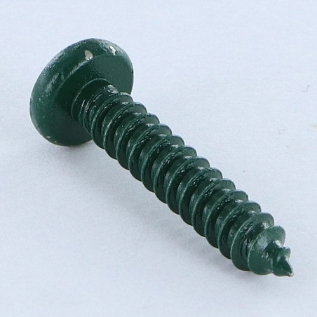 1 x Blechschraube Edelstahl A2 breitem gewölbtem kopf Pozi 4,8 x 25 Grün RAL6005 moosgrün