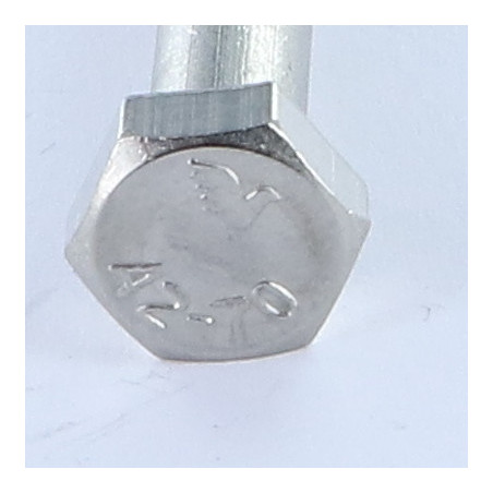 1 x Schrauben mit teilgewinde Edelstahl A2 Sechskantkopf M22X90