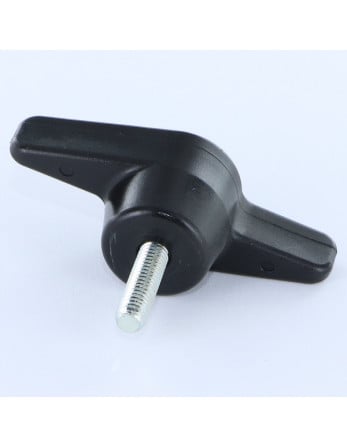 1 x Kreuzgriff schwarzes Nylon MÄNNLICH M5X40