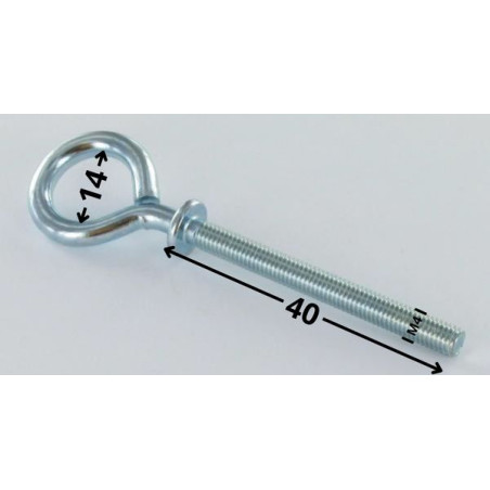 1 x Ringschraube Metalle mit flansch 4x40 Verzinkt