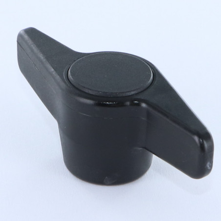 1 x Kreuzgriff weiblich schwarzes Nylon Einsatz Edelstahl M6