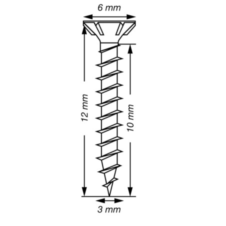 1 x Spax T-STAR MEHR Senkkopfschraube T10 Edelstahl A2 3x1