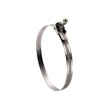 1 x Schlauchschelle mit kippbarem Kopf unperforiertes Band mit Durchmesser 40 für 320 Edelstahl W2
