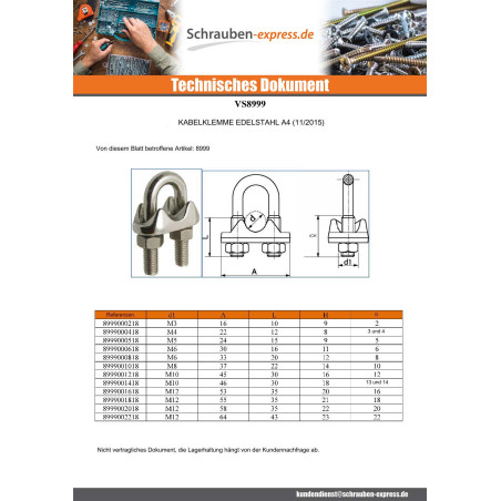 1 x Kabelbinder mit Klemmbügel Edelstahl A4 Schwarz Für Kabel Von Durchmesser 2