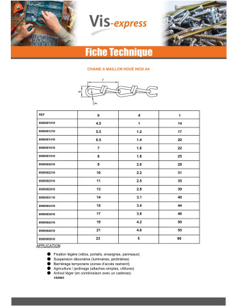 1 x M Kette für verdrehtes Glied Durchmesser...