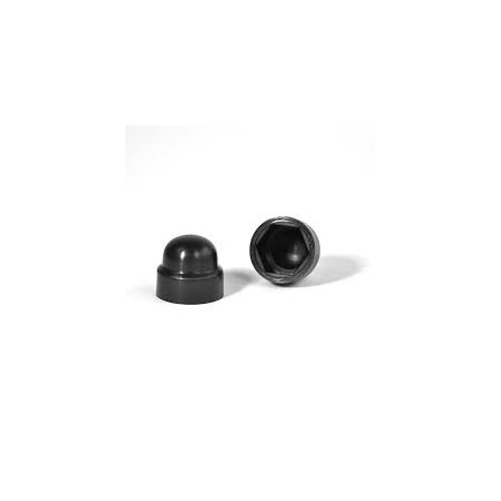 1 x Abdeckkappe für Muttern oder Schraubenkopf Sechskantkopf M12 Schwarzes Polyethylen Eben 19