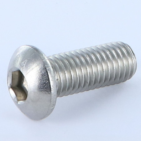 1 x Metallschrauben Flachrundschraube mit Innensechskant M10x20 Gesamtgewinde Schraubenschlüssel 6 Edelstahl A4