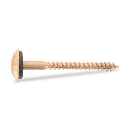 1 x Holzschrauben Flacher Senkkopf T20 Edelstahl A2 Kupfer 4,5 x 30 Scheibe mit EPDM Neopren-Dichtung 3P