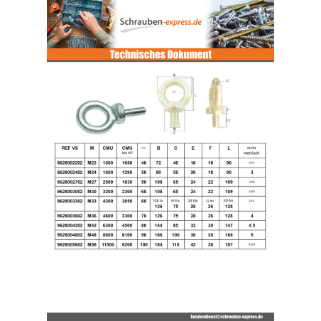 1 x Ringmutter MÄNNLICH M20 Verzinkt