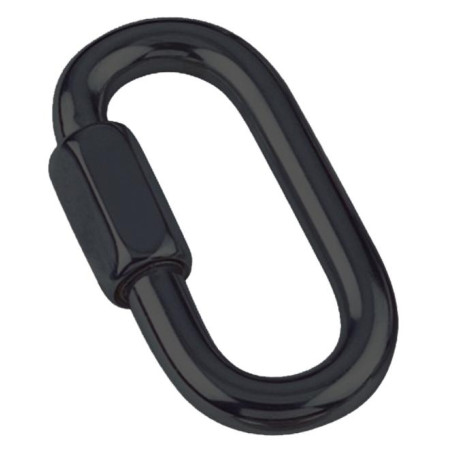 1 x Schnellkettenglied Edelstahl A4 Schwarz 6