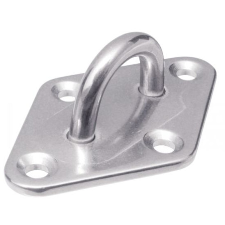 1 x Fenderöse für Montageplatte Raute 50x80 Edelstahl A2