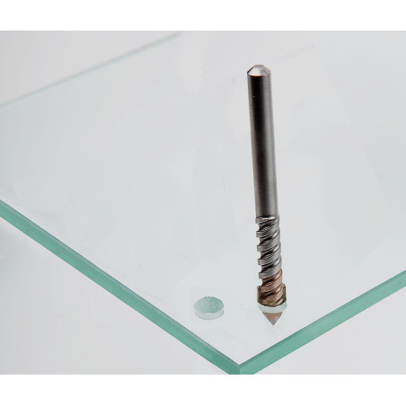 1 x Bohrer für nicht gehärtetes Glas 10x100