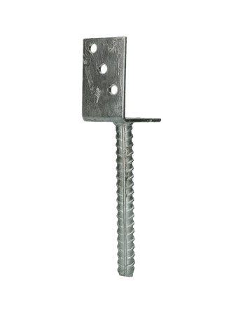 1 x Base del poste form L 60x100x80 Verzinkt