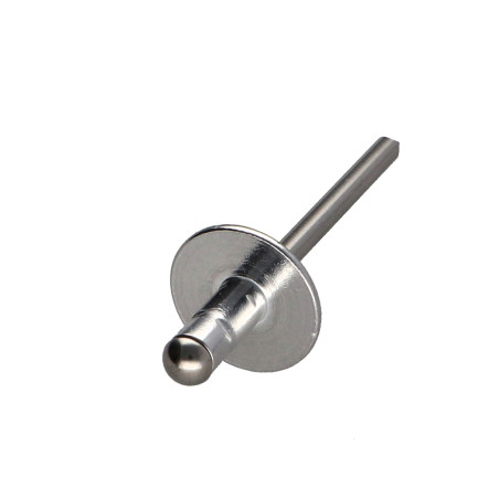1 x Niet Aluminiumgehäuse / Edelstahlstange Flachkopf 4,8 x 25 RAL9010 reinweiß POL
