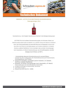 Schraubensicherung hohe Festigkeit 50 ml LOCTITE 270 2
