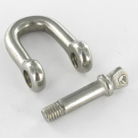 1 x Schäkel Gerade für Ringschraube für Auge Edelstahl A4 Durchmesser 12